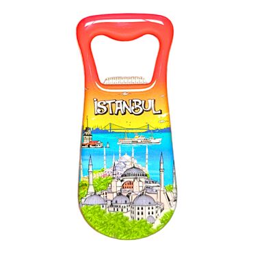 Toptan İstanbul Temalı Myros Metal Damla Açacak Magnet 95x42 mm - 14