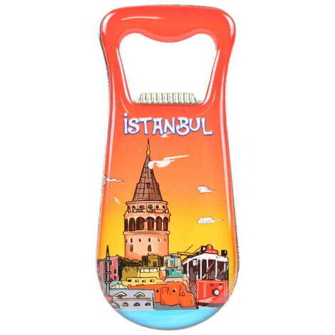 Toptan İstanbul Temalı Myros Metal Damla Açacak Magnet 95x42 mm - 7