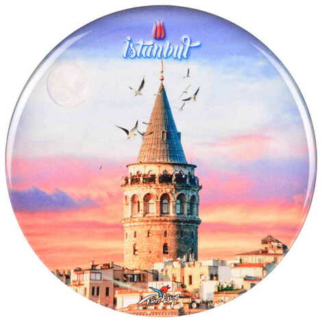 Toptan İstanbul Temalı Myros Yuvarlak Magnet 67 mm - 4