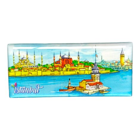 Toptan İstanbul Temalı Panaromik Myros Magnet 85x35 mm - 6