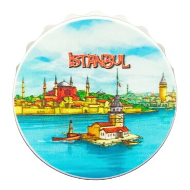 Toptan İstanbul Temalı Uv Baskılı Kapak Açacak Magnet 63x15 mm - 4