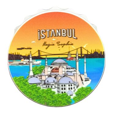 Toptan İstanbul Temalı Uv Baskılı Kapak Açacak Magnet 63x15 mm - 9