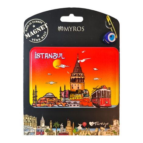 Toptan İstanbul Temalı Uv Baskılı Kartonetli Plastik Magnet - 3