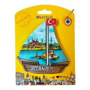 Toptan İstanbul Temalı Uv Baskılı Kartonetli Plastik Magnet - 4