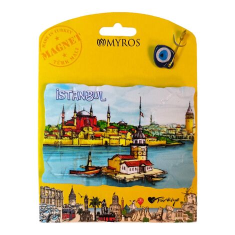 Toptan İstanbul Temalı Uv Baskılı Kartonetli Plastik Magnet - 8