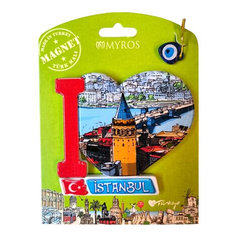 Toptan İstanbul Temalı Uv Baskılı Kartonetli Plastik Magnet - 9