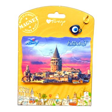 Toptan İstanbul Temalı Uv Baskılı Kartonetli Plastik Magnet - 23