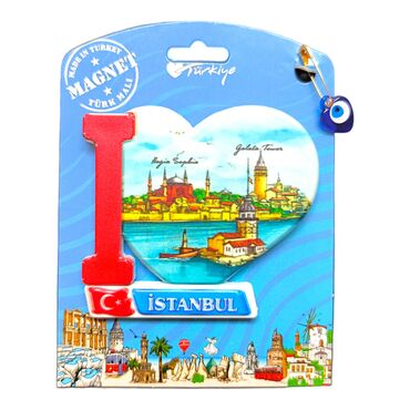 Toptan İstanbul Temalı Uv Baskılı Kartonetli Plastik Magnet - 25