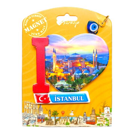 Toptan İstanbul Temalı Uv Baskılı Kartonetli Plastik Magnet - 26