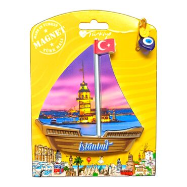 Toptan İstanbul Temalı Uv Baskılı Kartonetli Plastik Magnet - 30