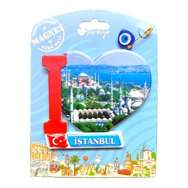 Toptan İstanbul Temalı Uv Baskılı Kartonetli Plastik Magnet - 36