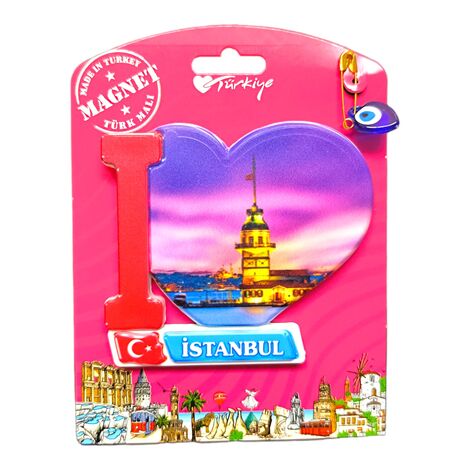 Toptan İstanbul Temalı Uv Baskılı Kartonetli Plastik Magnet - 38