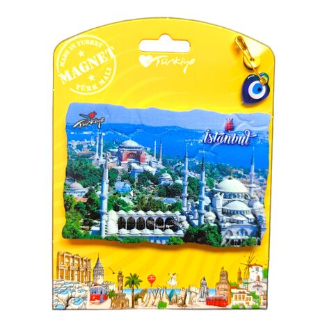 Toptan İstanbul Temalı Uv Baskılı Kartonetli Plastik Magnet - 41