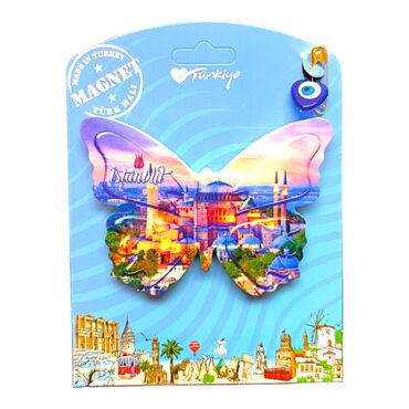 Toptan İstanbul Temalı Uv Baskılı Kartonetli Plastik Magnet - 42