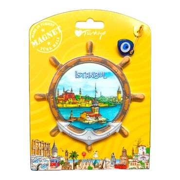 Toptan İstanbul Temalı Uv Baskılı Kartonetli Plastik Magnet - 57