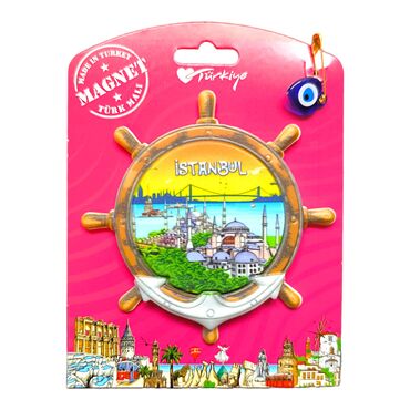 Toptan İstanbul Temalı Uv Baskılı Kartonetli Plastik Magnet - 59