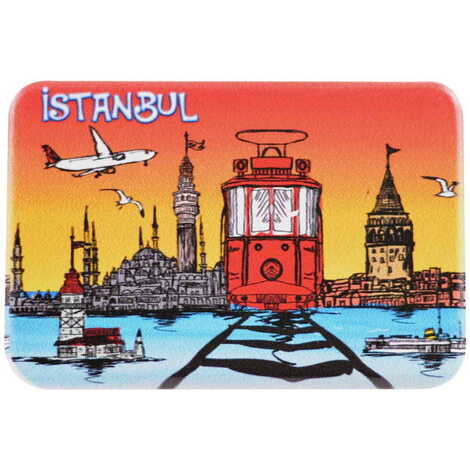 Toptan İstanbul Temalı Uv Baskılı Magnet 80x50 mm - 7