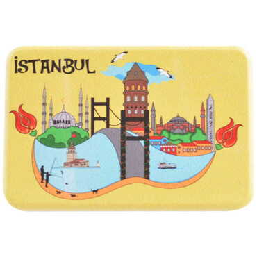 Toptan İstanbul Temalı Uv Baskılı Magnet 80x50 mm - 9