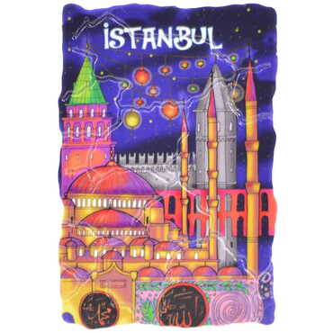 Toptan İstanbul Temalı Uv Baskılı Mozaik Magnet 80x50 mm - 12