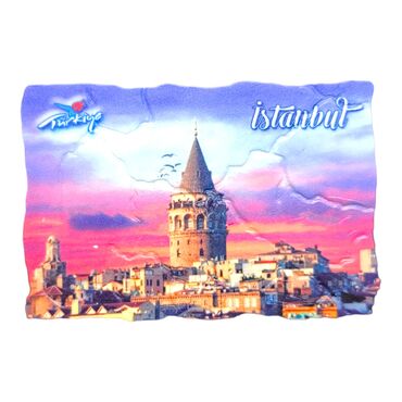 Toptan İstanbul Temalı Uv Baskılı Mozaik Magnet 80x50 mm - 16