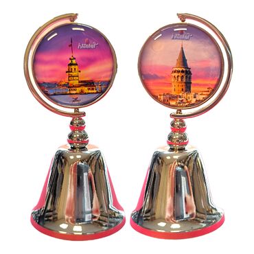 Istanbul Themed Collectible Souvenir Metal Bell 44x90 mm - 6