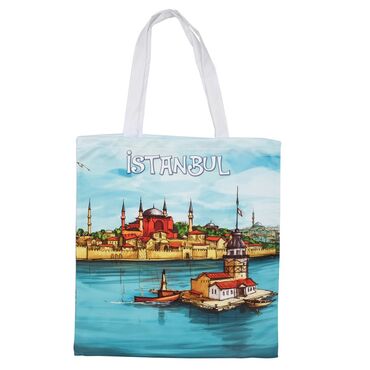 Istanbul Themed Customised Digital Double Side Printed Bag 420X380 Mm - 6