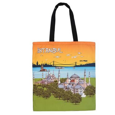 Istanbul Themed Customised Digital Double Side Printed Bag 420X380 Mm - 7