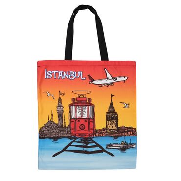 Istanbul Themed Customised Digital Double Side Printed Bag 420X380 Mm - 9