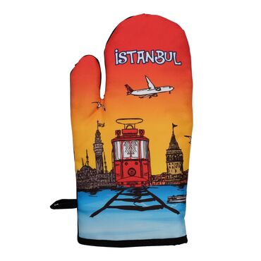 Istanbul Themed Customised Digital Printed Kitchen Glove 300x150 mm - 6