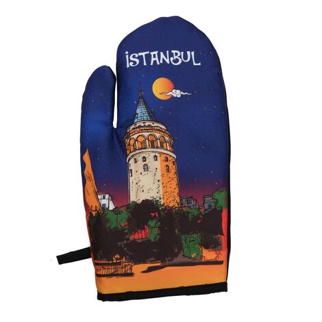 Istanbul Themed Customised Digital Printed Kitchen Glove 300x150 mm - 9