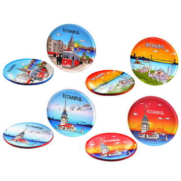 Istanbul Themed Customised Metal Tin Coaster 90 mm - 3