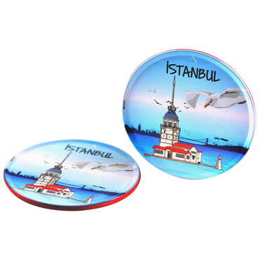 Istanbul Themed Customised Metal Tin Coaster 90 mm - 4