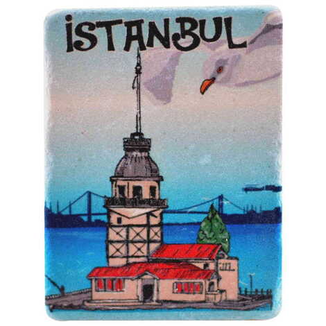 Istanbul Themed Customised Stone Fridge Magnet 60x45 mm - 6