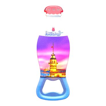 Istanbul Themed Customised Uv Printed Coca Cola Bottle Shape Plastic Base Bottle Opener 42x120 mm - 8