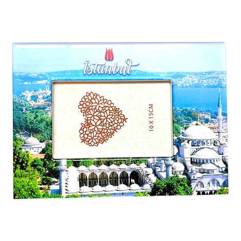 Istanbul Themed Epoxy Photo Frame Travel Souvenir 13x18 Cm - 3