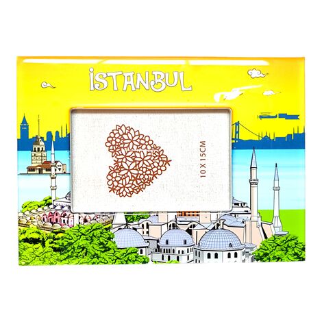 Istanbul Themed Epoxy Photo Frame Travel Souvenir 13x18 Cm - 7