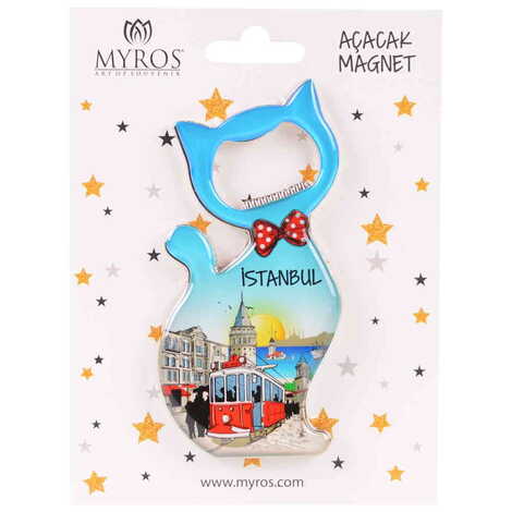 Istanbul Themed Metal Backing Carded Opener Magnet - 4