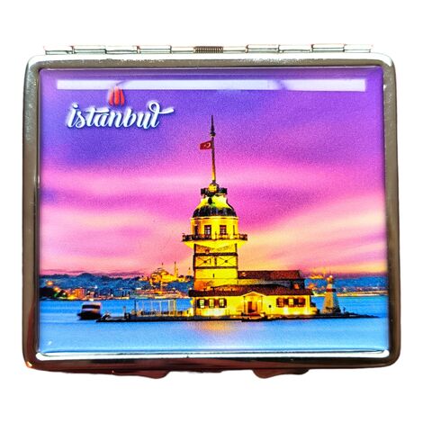 Istanbul Themed Metal Cigarette Case 87x76x11 mm - 3