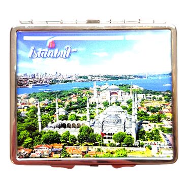 Istanbul Themed Metal Cigarette Case 87x76x11 mm - 5