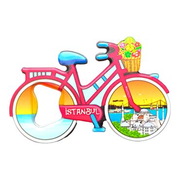 Istanbul Themed UV Bicycle Shaped Bottle opener - 3