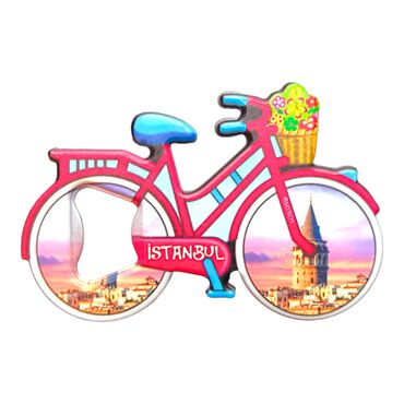 Istanbul Themed UV Bicycle Shaped Bottle opener - 5