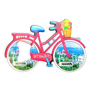 Istanbul Themed UV Bicycle Shaped Bottle opener - 7