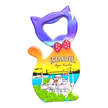 Istanbul Themed UV Cat Shaped Bottle Opener - 3