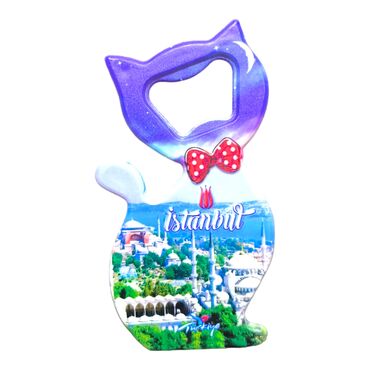 Istanbul Themed UV Cat Shaped Bottle Opener - 5