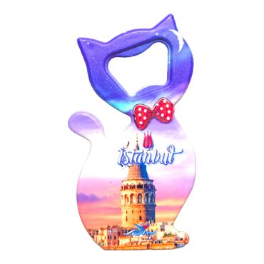 Istanbul Themed UV Cat Shaped Bottle Opener - 8