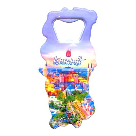 Istanbul Themed UV Map Shaped Bottle Opener - 4