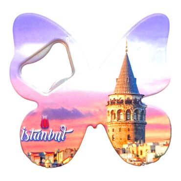 Istanbul Themed Uv Printed Butterfly Bottle Opener - 4