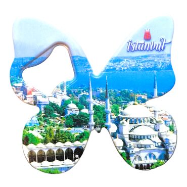 Istanbul Themed Uv Printed Butterfly Bottle Opener - 8