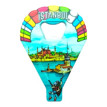 Istanbul Themed Uv Printed Parachute Bottle Opener - 5