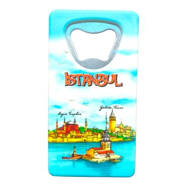 Istanbul Themed Uv Printed Rectangle Bottle Opener - 3